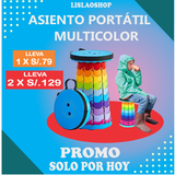 ASIENTO PÓRTATIL MULTICOLOR | ENVÍO GRATIS